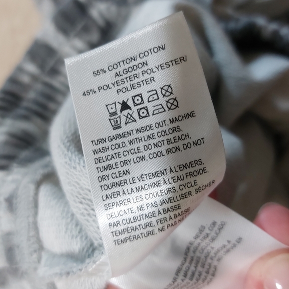 Lucky Brand Grey Leopard Print Small Drawstring Comfy Loungewer Sweat Shorts - Picture 11 of 12